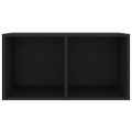 vidaXL Úložný box na vinyly, čierny 71x34x36 cm, kompozitné drevo