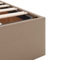 vidaXL Rám postele s matracom Iný 2 ks Žltohnedá PVC