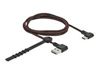 USB kábel - USB (M) ľavý/pravý uhol, reverzibilný do 24 pin USB-C (M) ľavý/pravý uhol, reverzibilný - USB 2.0 - 1 m - čierna