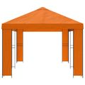 vidaXL Záhradný altánok 6 x 3 m Oranžová Polyester a oceľ 190 gsm