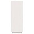 vidaXL Vysoká skrinka biela 60x40x116,5 cm masívna borovica