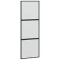 vidaXL Posuvné dvere s kovaním čierne 76x205 cm tvrdené sklo