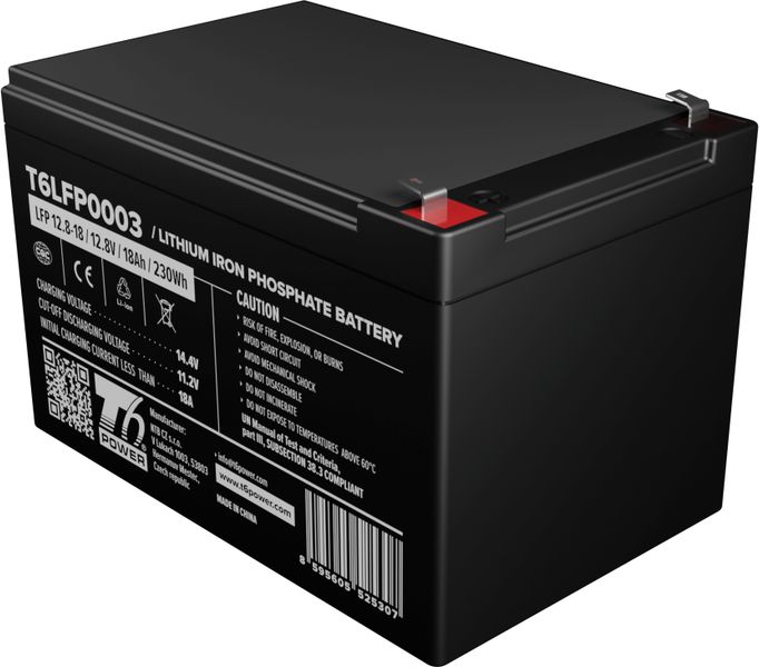 Batéria T6 Power LiFePO4, 12.8V, 18Ah, 230Wh, Bluetooth, F2