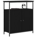 vidaXL Servírovacia skriňa Čierny dub 70 x 30 x 80 cm Kompozitné drevo