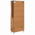vidaXL Highboard Staré drevo 69,5 x 34 x 180 cm Kompozitné drevo