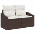 vidaXL Súprava záhradných pohoviek 8 ks Hnedá a smotanová polyratan