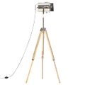 vidaXL Lampa na statíve, mangový masív 140 cm