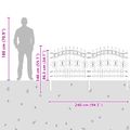 vidaXL Záhradný plot KAMPEN 240 x 140 cm Povrchovo upravená oceľ Sivá