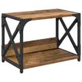 vidaXL Stojan na tlačiareň Staré drevo 44 x 26 x 31.5 cm