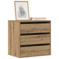 vidaXL Rohová komoda so zásuvkami dub artisan 60x41x58cm kompoz. drevo