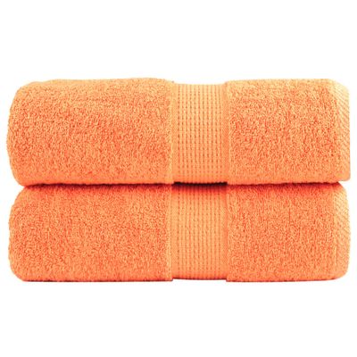 vidaXL Prémiové uteráky pre hostí SOLUND 2 ks oranžové 30x50 cm 600 g/m²