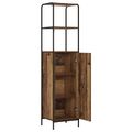 vidaXL Highboard Staré drevo 40 x 33 x 161 cm Kompozitné drevo