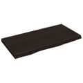 vidaXL Stolová doska tmavohnedá 80x40x(2-4) cm ošetrený dubový masív