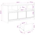 vidaXL TV skrinka 102 x 37,5 x 52,5 cm Čierny dub Kompozitné drevo