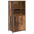 vidaXL Highboard Staré drevo 62 x 36 x 121,5 cm Kompozitné drevo