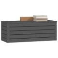vidaXL Úložný box sivý 89x36,5x33 cm masívna borovica