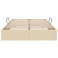 vidaXL Otomanový posteľný rám s úložiskom Krémová 120 x 200 cm látka