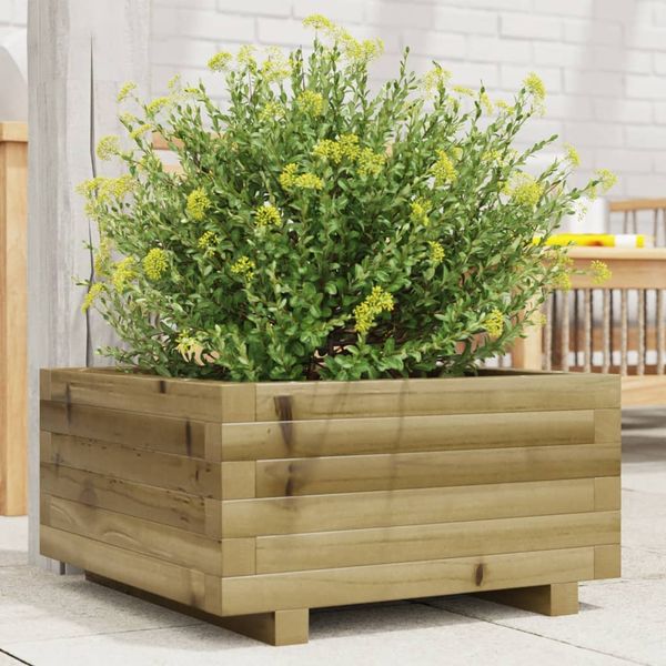 vidaXL Záhradný kvetináč 50x50x26,5 cm impregnovaná borovica