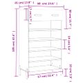 vidaXL Botník lesklý biely 60x35x105 cm spracované drevo