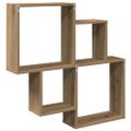 vidaXL Nástenná polička Artisan Dub 80x15x78,5 cm Konštrukčné drevo
