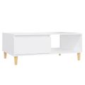 vidaXL Konferenčný stolík biely 90x60x35 cm drevotrieska