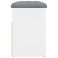 vidaXL Lavica na topánky biela 82x32x45,5 cm, umelé drevo