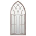 vidaXL Záhradné zrkadlo pieskové 100x45 cm exteriérové železo