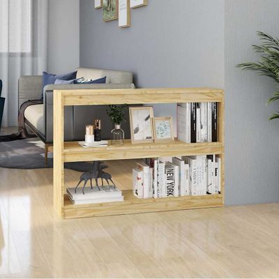 vidaXL Knižnica/deliaca stena 100x30x71,5 cm, borovicový masív