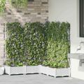 vidaXL Záhradný kvetináč 5 ks Biela 120 x 120 x 126 cm PP