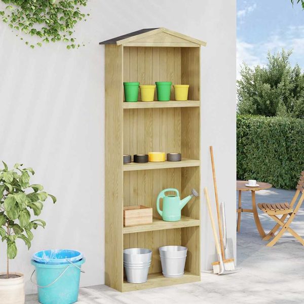 vidaXL Záhradná kôlňa na náradie 87x33x222 cm impregnovaná borovica