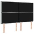 vidaXL LED hlavová doska s LED pásikmi Svetlosivá 144 cm látka