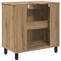 vidaXL Kozmetický stolík do kúpeľne Dub artisan 60 x 35 x 60 cm