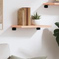 vidaXL Nástenná polica 40x20x2 cm neošetrený dubový masív
