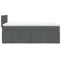 vidaXL Posteľný rám boxsping s matracom tmavosivý 80x200 cm látka
