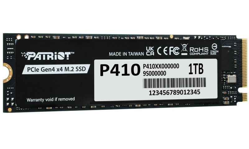 PATRIOT P410 1TB SSD / Interný / M.2 PCIe Gen4 x4 NVMe / 2280 SSD disk, interný, 1TB, M.2 2280, PCIe 4.0 x4, NVMe