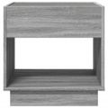 vidaXL Konferenčný stolík s nekonečnými LED sivý sonoma 50x50x50 cm