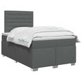 vidaXL Posteľ boxspring s matracom Tmavosivá 120 x 200 cm Látka