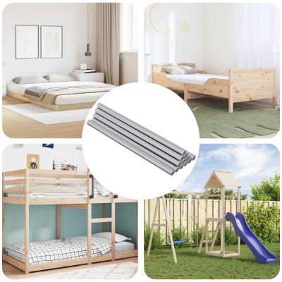 vidaXL Závitové tyče 900 pcs Strieborná Kov