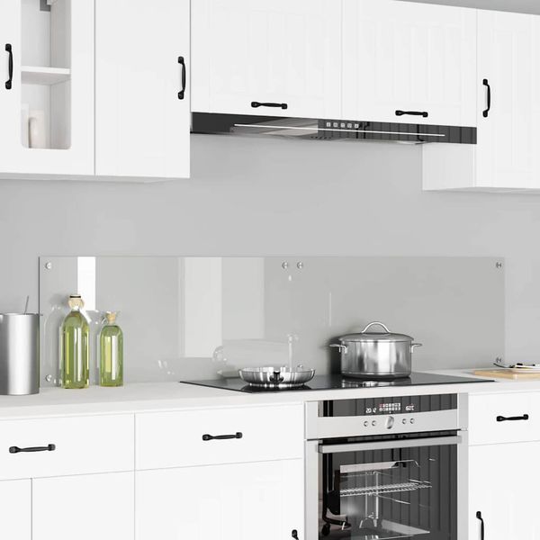vidaXL Kuchynský obklad 2 pcs Priehľadná 90 x 40 cm tvrdené sklo