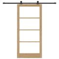 vidaXL Posuvné dvere ORKDAL 93 x 202 cm Prírodná a čierna
