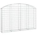 vidaXL Oblúkový gabionový kôš 200x30x120/140cm pozinkované železo