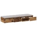 vidaXL Zásuvky pod posteľ Staré drevo 120 x 36,5 x 16,5 cm