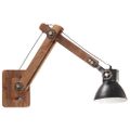 vidaXL Nástenná lampa, industriálny štýl, čierna, okrúhla E27