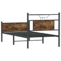 vidaXL Posteľný rám bez matraca dymový dub 80x200 cm kompozitné drevo