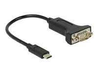 USB / sériový kábel - USB-C (M) na DB-9 (M) - 15 cm - čierna