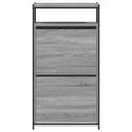 vidaXL Botník sivý dub sonoma 60x34x112 cm kompozitné drevo