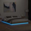 vidaXL Rám postele s LED svetlami dub sonoma 200x200 cm