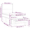 vidaXL Posteľný rám boxsping s matracom tmavozelený 100x200 cm zamat