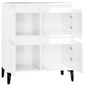 vidaXL Komoda vysoký lesk biela 60x35x70 cm spracované drevo