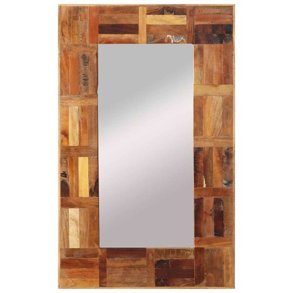 vidaXL Nástenné zrkadlo recyklovaný masív 50x80 cm